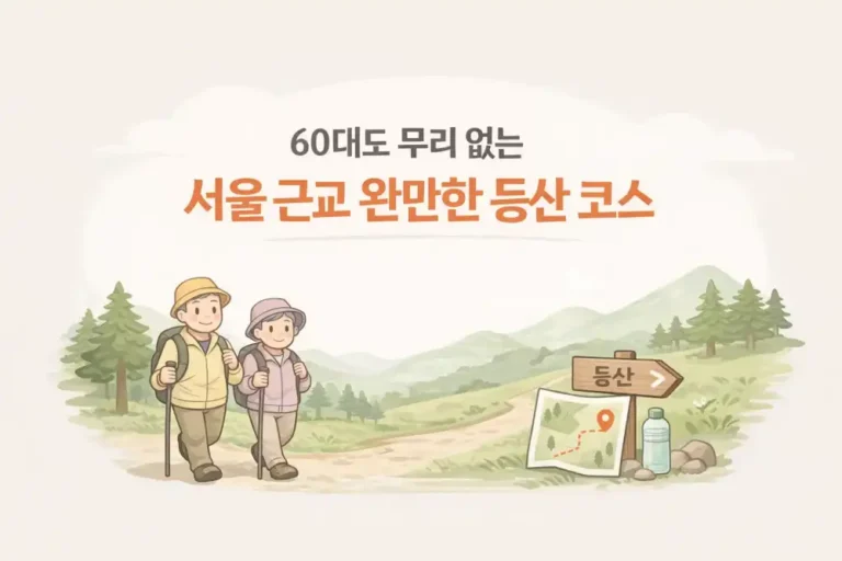 60대도 무리 없는 서울 근교 완만한 등산 코스