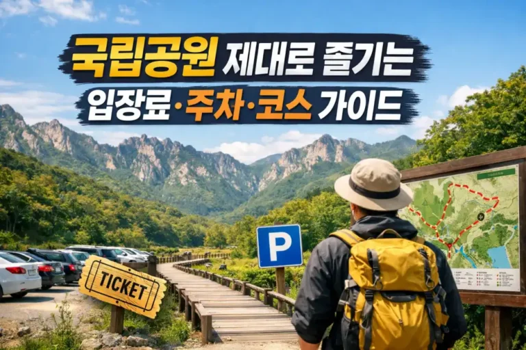 국립공원 제대로 즐기는 입장료·주차·코스 가이드