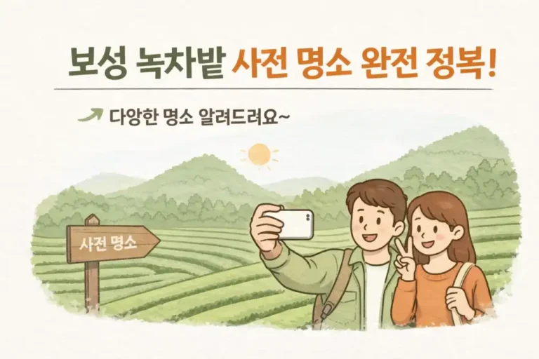 보성 녹차밭 사진 명소 완전 정복!