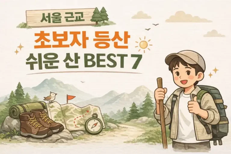 서울 근교 초보자 등산 쉬운 산 BEST 7