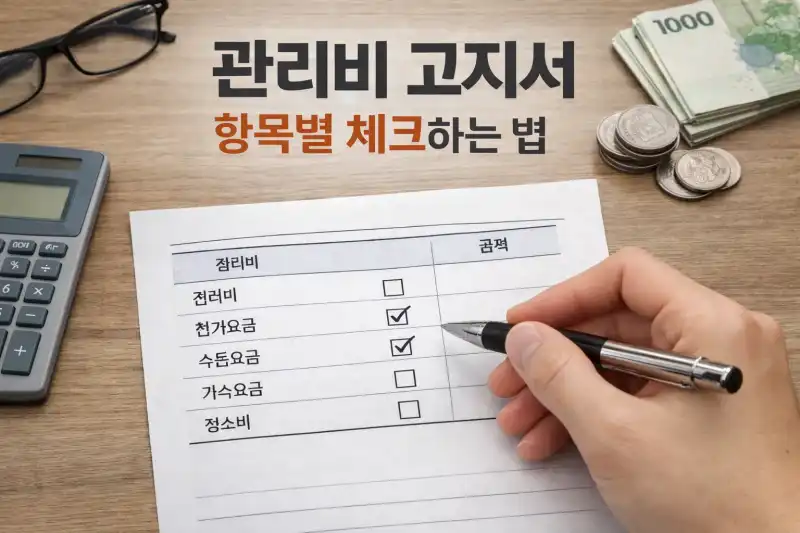 관리비 고지서 항목별 체크하는 법