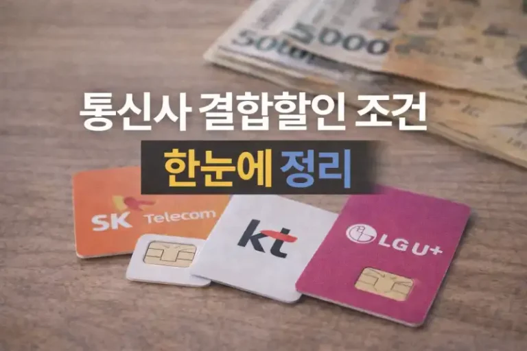 통신사 결합할인 조건 한눈에 정리