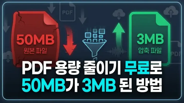 PDF 용량 줄이기 무료로 해봤더니