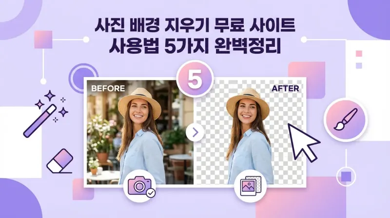 사진 배경 지우기 무료 사이트 사용법 5가지 완벽정리