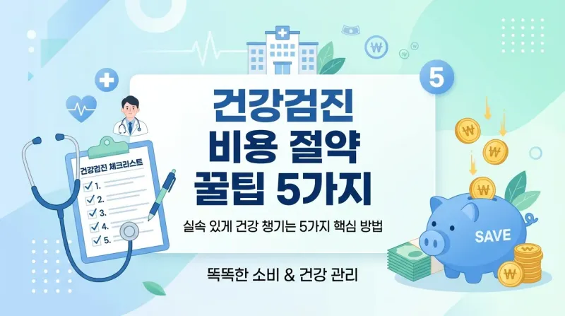 건강검진 비용 절약 꿀팁 5가지 핵심 정리
