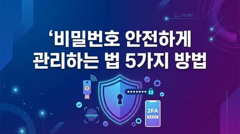 비밀번호 안전하게 관리하는법 5가지 방법