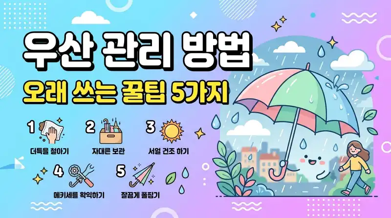 우산 관리 방법 오래 쓰는 꿀팁 5가지