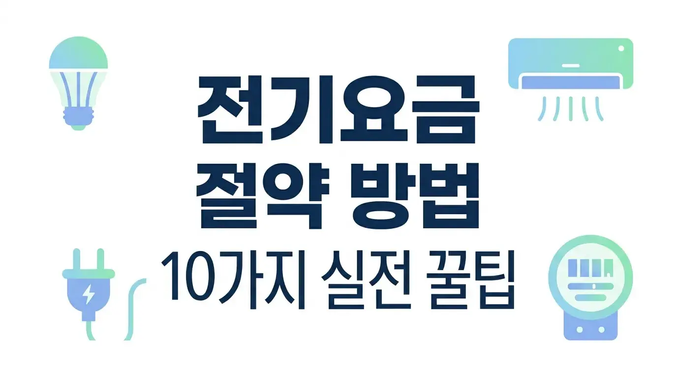 전기요금 절약 방법 10가지 실전꿀팁
