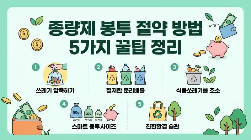 종량제 봉투 절약 방법 5가지 꿀팁 정리