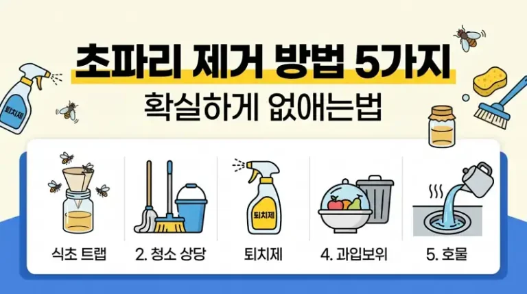 초파리 제거 방법 5가지 확실하게 없애는법