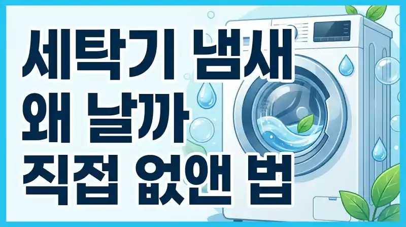 세탁기 냄새 왜 날까 직접 없앤 법