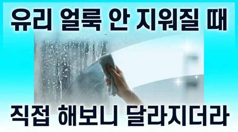 유리 얼룩 안 지워질 때 해결법, 직접 해보니 달라지더라