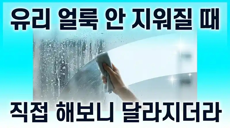 유리 얼룩 안 지워질 때 해결법, 직접 해보니 달라지더라