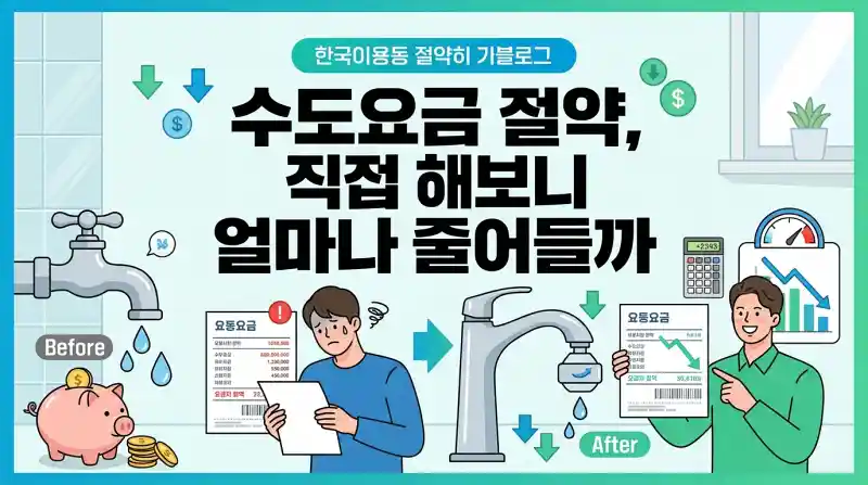 수도요금 절약, 직접 해보니 얼마나 줄어들까