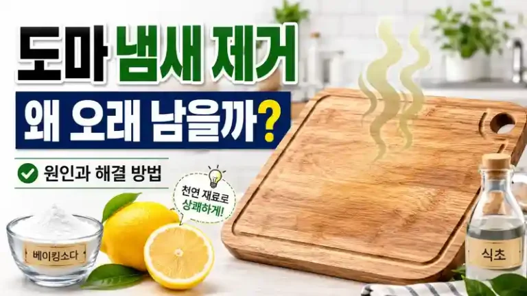 도마 냄새 제거 왜 오래 남을까