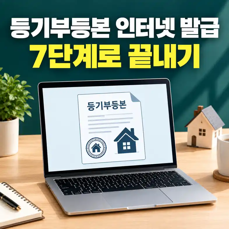 대법원 인터넷등기소에서 등기부등본을 인터넷으로 발급받는 화면