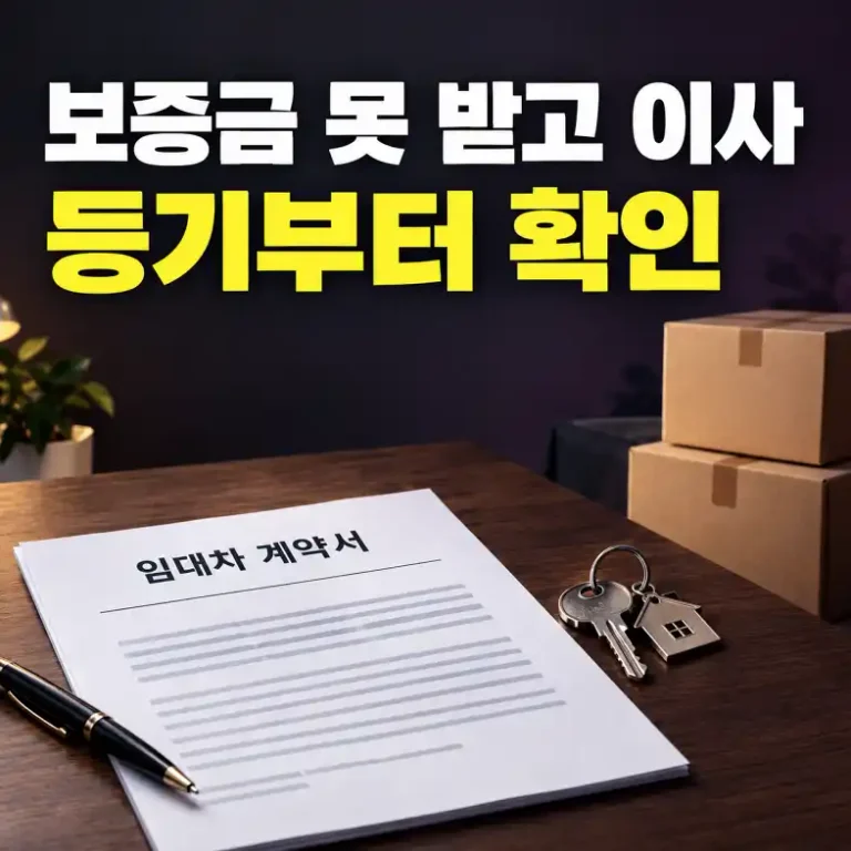 임대차 종료 후 보증금을 돌려받지 못해 임차권등기명령 신청서와 임대차계약서를 확인하는 모습