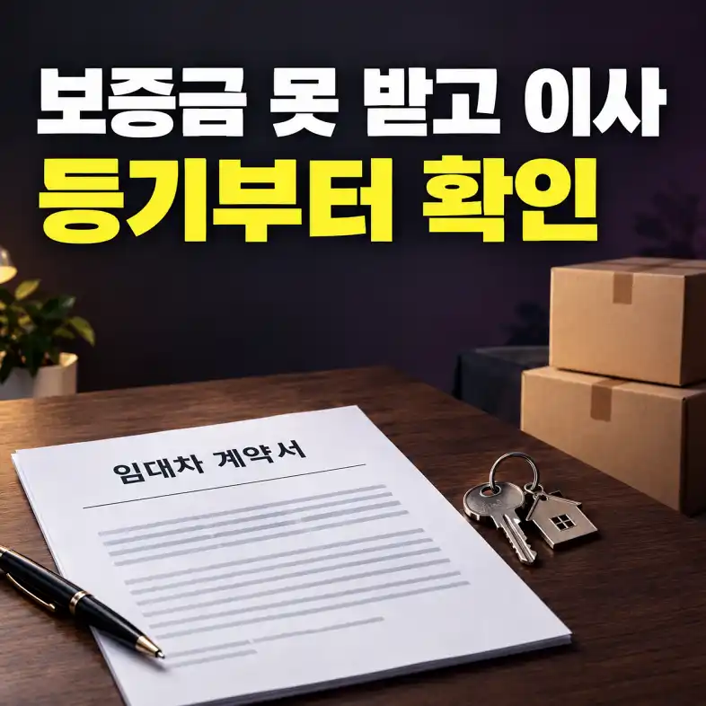 임대차 종료 후 보증금을 돌려받지 못해 임차권등기명령 신청서와 임대차계약서를 확인하는 모습